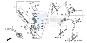 CB600FA France - (F / CMF 25K) drawing FR. BRAKE MASTER CYLINDER (CB600F/F3)