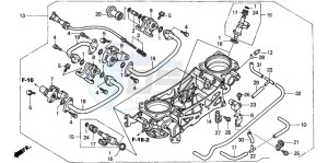 VTR1000SP VTR1000SP-1 drawing THROTTLE BODY (ASSY.) (VT R1000SP2/3/4/5/6)