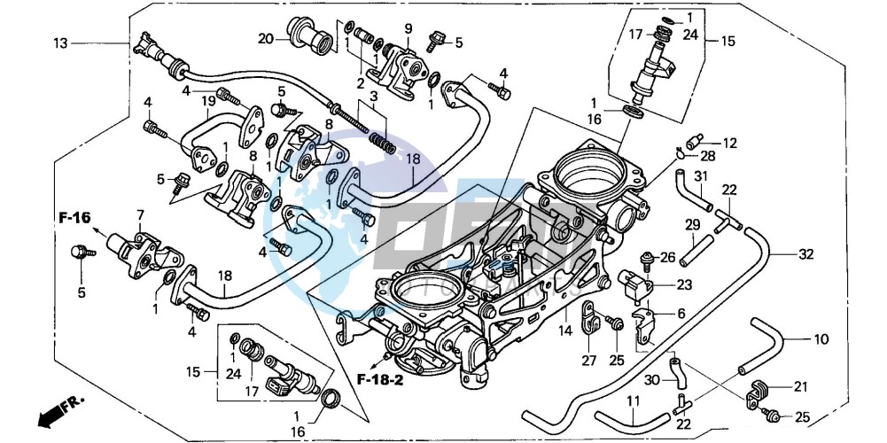 THROTTLE BODY (ASSY.) (VT R1000SP2/3/4/5/6)