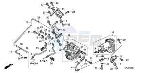 CBR1000RA9 France - (F / ABS CMF HRC MKH MME) drawing REAR POWER UNIT/REAR VALV E UNIT