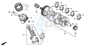 CB600F HORNET S drawing CRANKSHAFT/PISTON