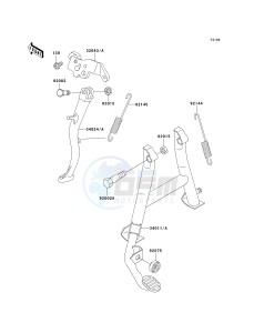 EX 500 D [NINJA 500R] (D6F-D9F) D9F drawing STAND-- S- -