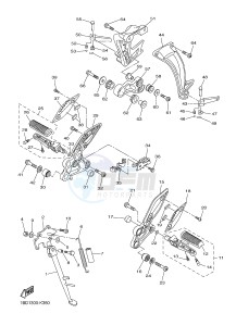 FZ8-N ABS 800 FZ8 (NAKED, ABS) (59P6) drawing STAND & FOOTREST