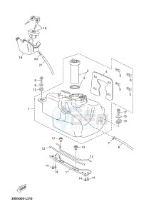 YP125RA (ABS) X-MAX 250 X-MAX 250 (1YS6 1YS6 1YS6) drawing FUEL TANK