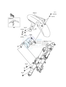 NINJA 300 ABS EX300BGF XX (EU ME A(FRICA) drawing Front Fender(s)