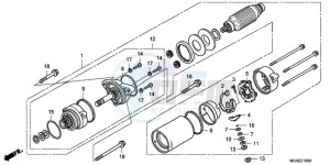 GL18009 France - (F / AB CMF NAV) drawing STARTER MOTOR