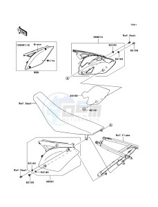 KX450F KX450EBF EU drawing Side Covers