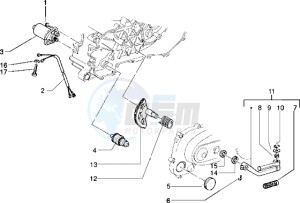 Typhoon 50 XR drawing Starting motor-starter lever