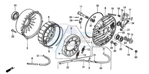 TRX350 FOURTRAX drawing REAR BRAKE PANEL