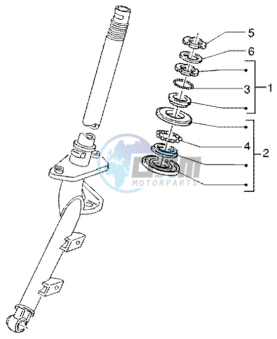 Steering bearing ball tracks