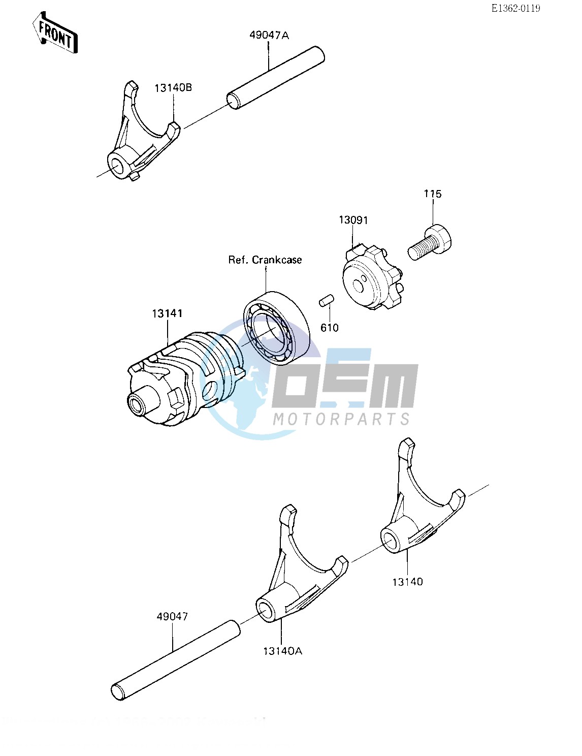 GEAR CHANGE DRUM_SHIFT FORK-- S- -