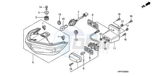 CBR125RWA Germany - (G / BLA) drawing TAILLIGHT