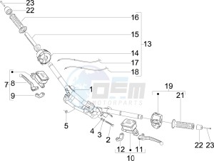 SR Max 125 drawing Handlebars - Master cilinder