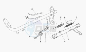 Breva 750 IE IE drawing Lateral stand