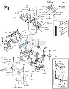 BRUTE FORCE 750 4x4i EPS KVF750HHF EU drawing Frame Fittings