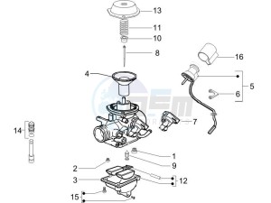 Liberty 125 4t ptt (I) Italy drawing Carburetors components