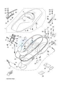 YPR400RA XMAX 400 ABS EVOLIS 400 ABS (1SDF) drawing SEAT