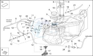 Scarabeo 125-250 e2 (eng. piaggio) drawing Fuel Tank