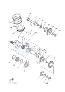 YFM700FWAD YFM7FGPSED GRIZZLY 700 EPS SPECIAL EDITION (1HPV 1HPX) drawing CRANKSHAFT & PISTON