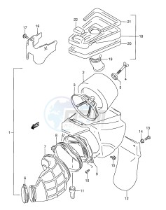 RMX250 (E28) drawing AIR CLEANER