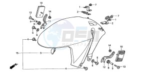 VTR1000SP VTR1000SP-1 drawing FRONT FENDER