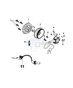 DJANGO 125 EVASION drawing IGNITION PART