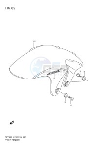 SFV650 (E3-E28) Gladius drawing FRONT FENDER (SFV650AL1 E33)