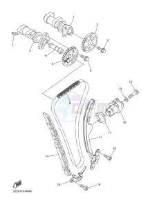 WR250X (32DP) drawing CAMSHAFT & CHAIN