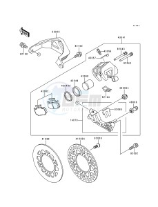 KX 125 K [KX125] (K1) [KX125] drawing REAR BRAKE