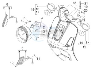 LX 50 4T drawing Head lights - Turn signal lamps