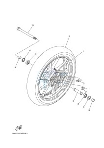 MT07A MT-07 ABS 700 (1XB3) drawing FRONT WHEEL