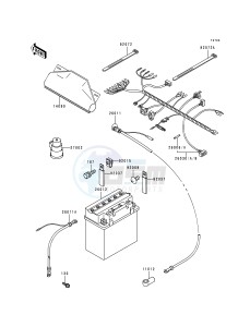 KLF 400 B [BAYOU 400 4X4] (B4-B6) [BAYOU 400 4X4] drawing CHASSIS ELECTRICAL EQUIPMENT