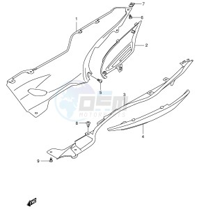 AN400 (E2) Burgman drawing SIDE LEG SHIELD (MODEL Y)