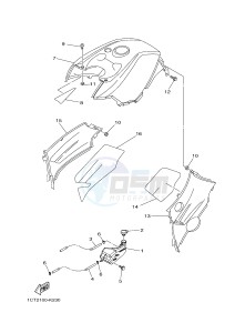 YFM450FWAD YFM45GPXG GRIZZLY 450 EPS (2LCB) drawing SIDE COVER