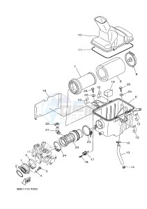 YFM450FWBD YFM45KPXJ KODIAK 450 EPS (BB53) drawing INTAKE