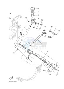 MT09 900 (1RCD 1RCE) drawing REAR MASTER CYLINDER