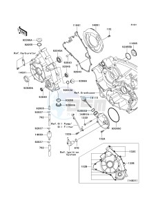 KVF 650 F [BRUTE FORCE 650 4X4I] (F6F-F9F ) F7F drawing ENGINE COVER-- S- -