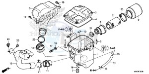 TRX500FM2E TRX500FM2 U drawing AIR CLEANER