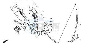 CR250R drawing FR. BRAKE MASTER CYLINDER