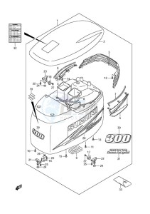 DF 300 drawing Engine Cover (2010 & Newer)