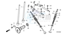 TRX420FMA Europe Direct - (ED / 4WD) drawing CAMSHAFT/VALVE