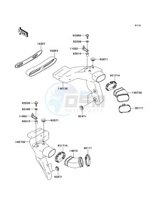 NINJA ZX-12R ZX1200-B4H FR GB GE XX (EU ME A(FRICA) drawing Air Duct