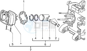 Zip 50 SP drawing Cylinder-piston-wrist pin assy