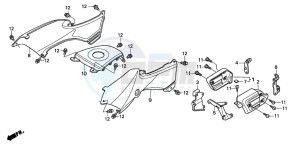 TRX250TM FOURTRAX RECON drawing BODY COVER ('05)