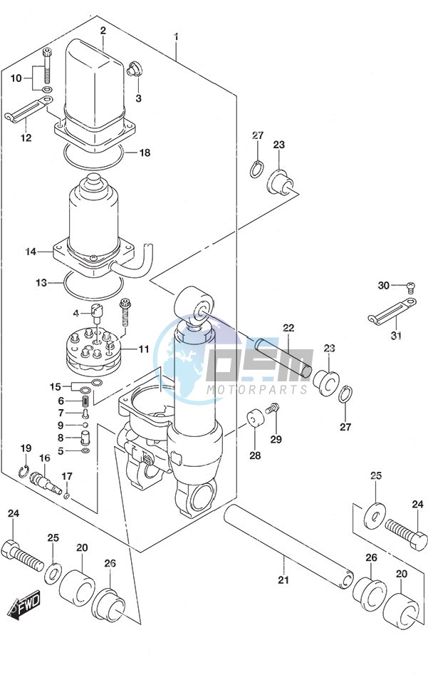 Tilt Cylinder w/Power Tilt