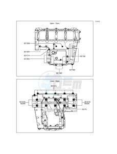 Z800 ABS ZR800DDS UF (UK FA) XX (EU ME A(FRICA) drawing Crankcase Bolt Pattern