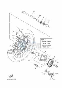 TT-R50E (2CJU) drawing FRONT WHEEL