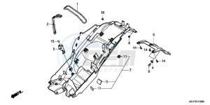 VFR800XD CrossRunner - VFR800X UK - (E) drawing REAR FENDER