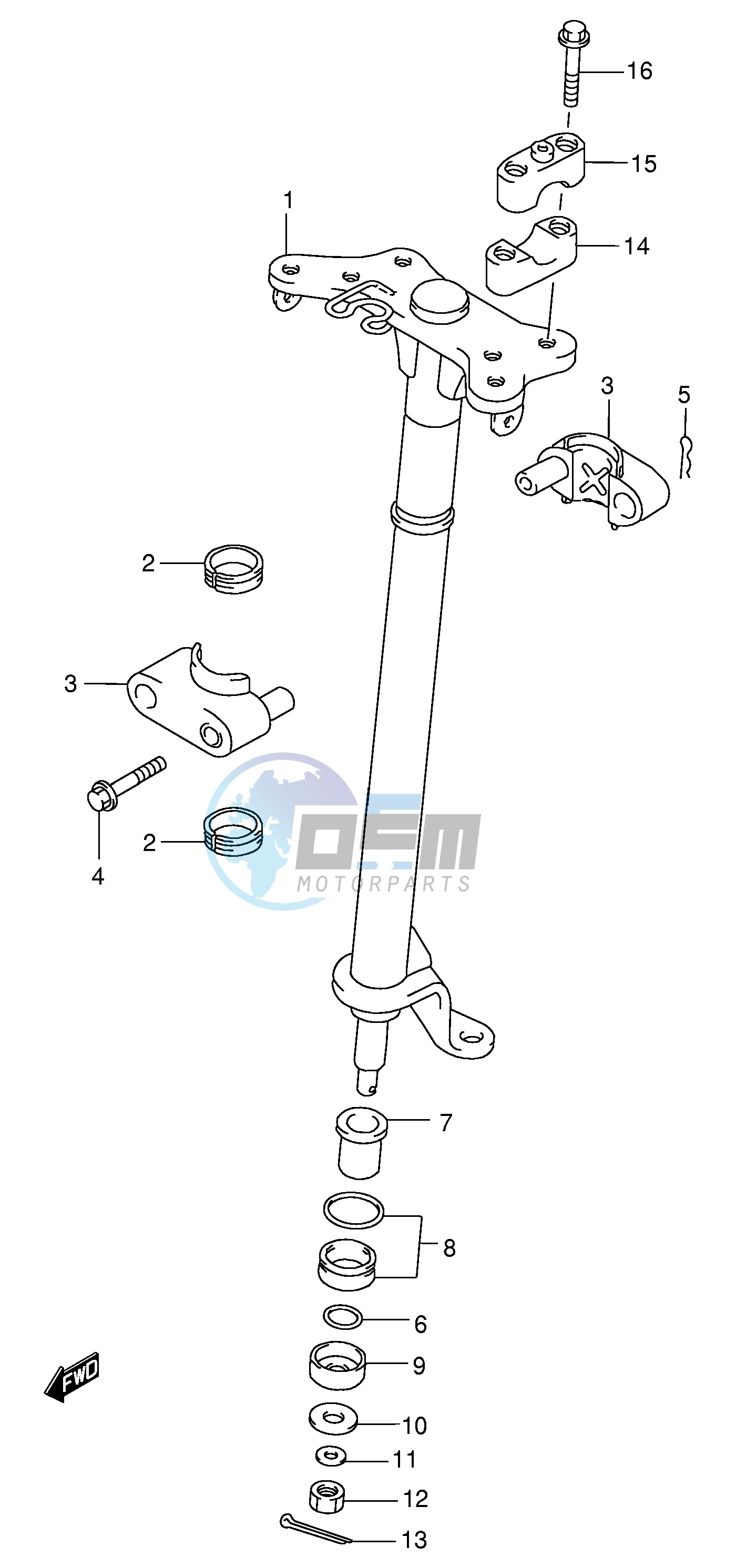 STEERING SHAFT (MODEL W X)