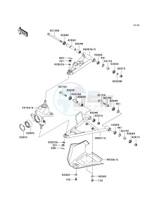 KVF 750 C [BRUTE FORCE 750 4X4I] (C6F-C7F) C6F drawing FRONT SUSPENSION--  - JKAVFDC1 6B503252- -